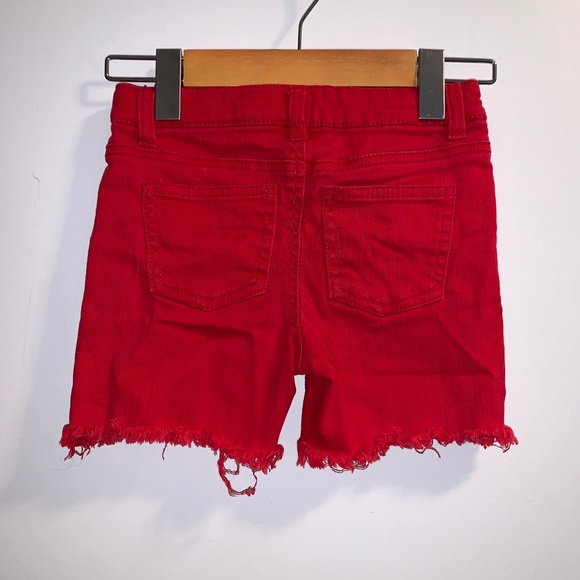 Cat & Jack mini super stretch red denim cut offs - Picture 4 of 4
